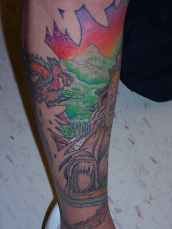 Dragons & Budah tattoo