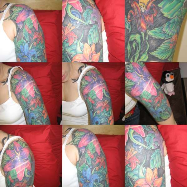 1/2 Sleeve collage tattoo