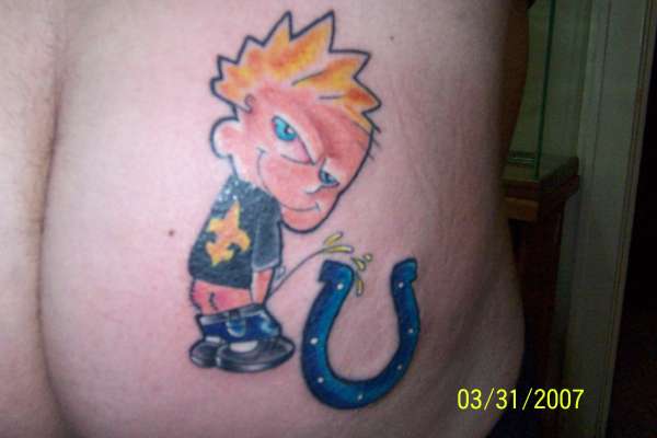 Calvin and the colts tattoo
