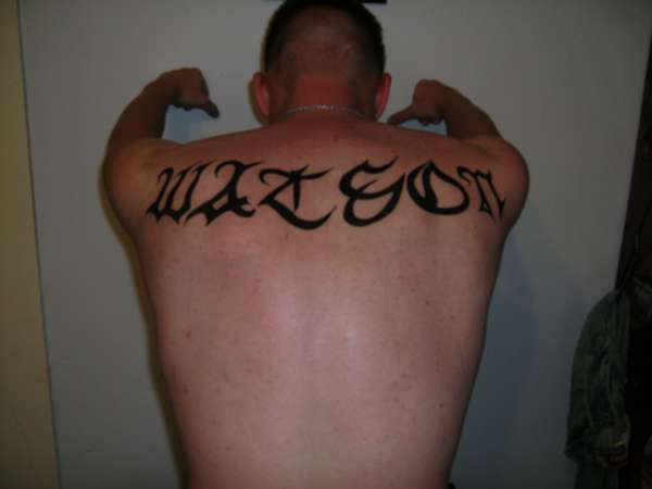 Last name tattoo