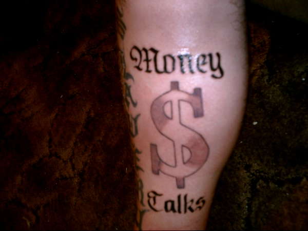 Money Talk$ tattoo
