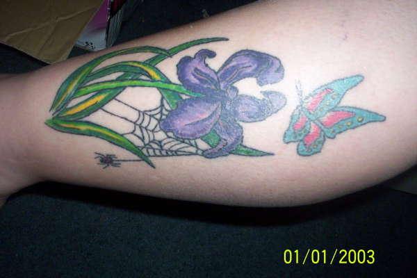 Purple Flower tattoo