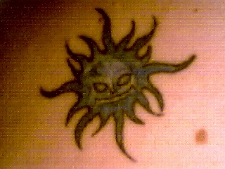my blue sun tattoo