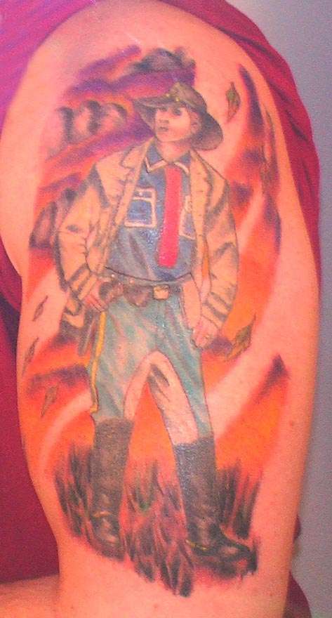 Plains Indian Wars Cavalry Officer tattoo