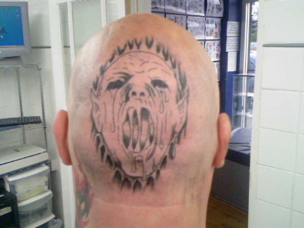 dads head uncoloured tattoo
