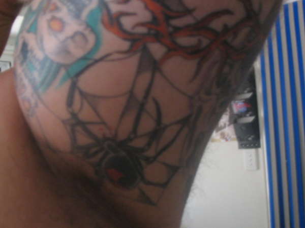 inner left arm spider tattoo tattoo