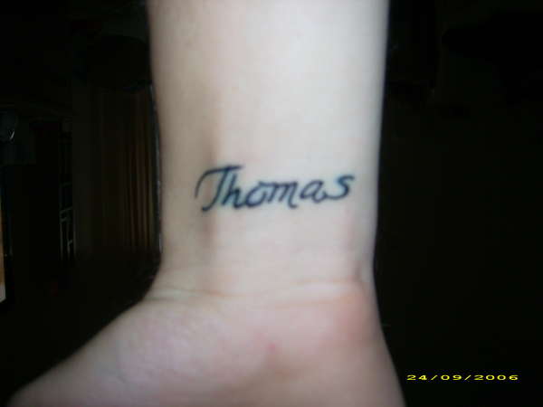 my sons name tattoo