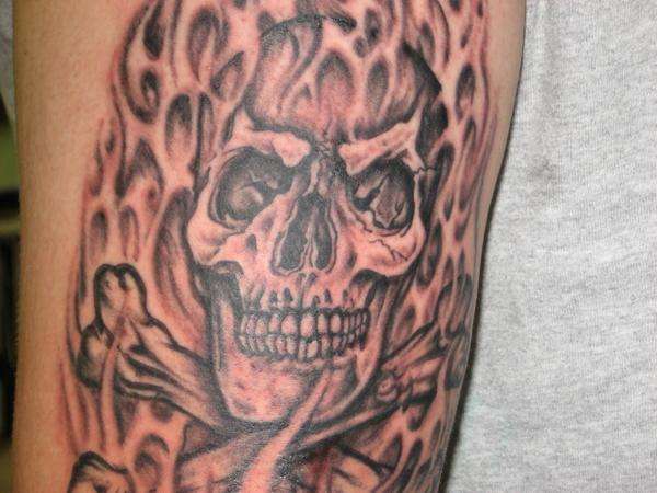 skull & bones tattoo