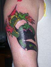 Dragon cover up tattoo