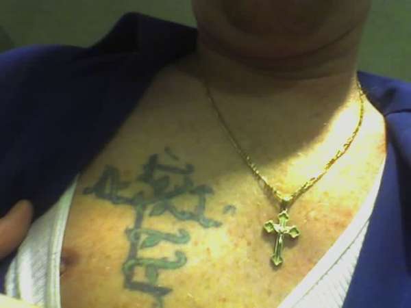 outline of cross tattoo