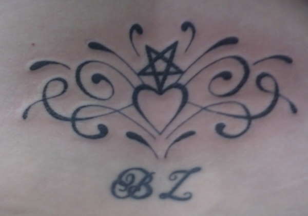 Penta - heart tat tattoo