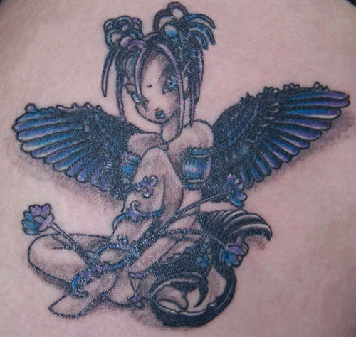 Goth Angel tattoo