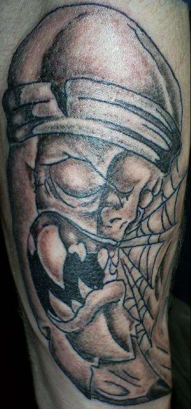 Angry Pencil tattoo