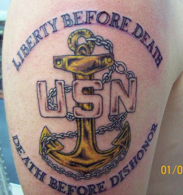 Liberty Before Death/Death Before Dishonor tattoo