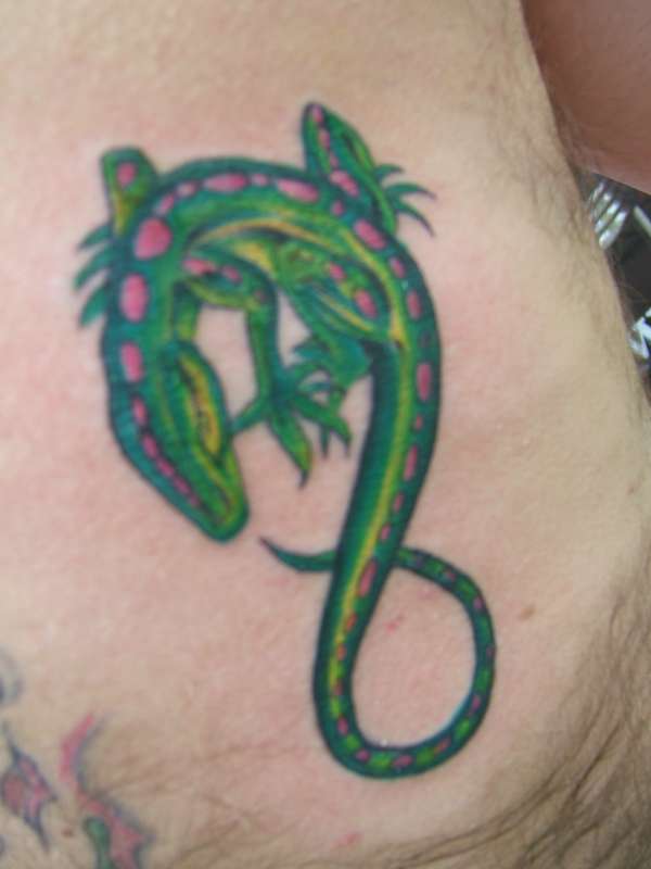 Another Lizard on my back tattoo