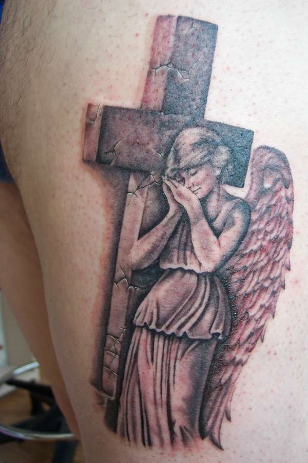 Cross n  angel tattoo