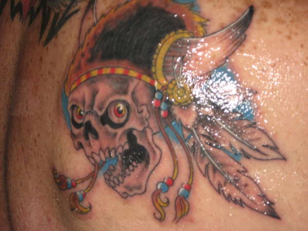 skull cover up tattoo