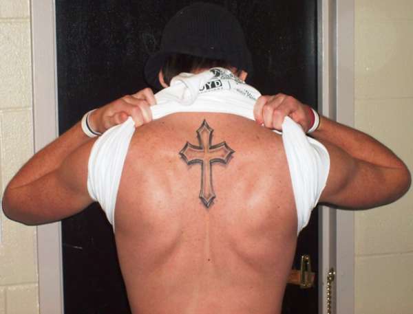 Back Cross tattoo