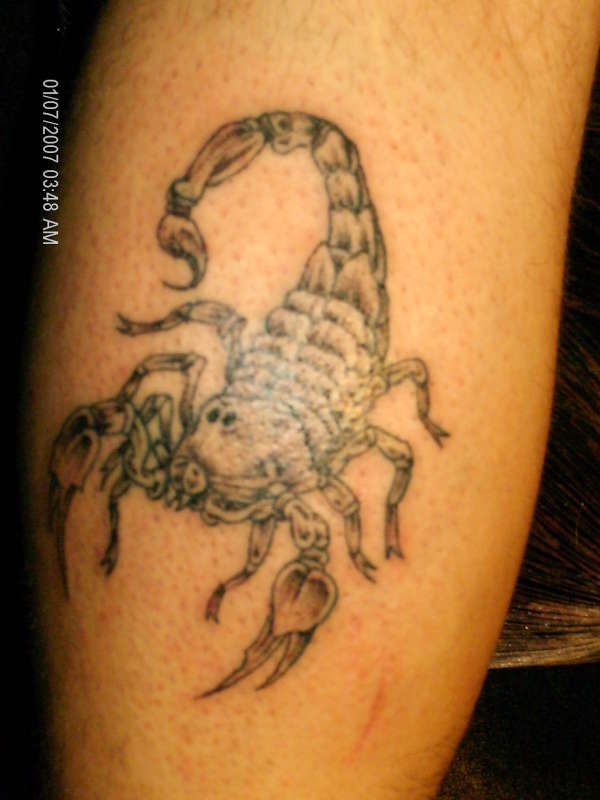 Scorpian tattoo