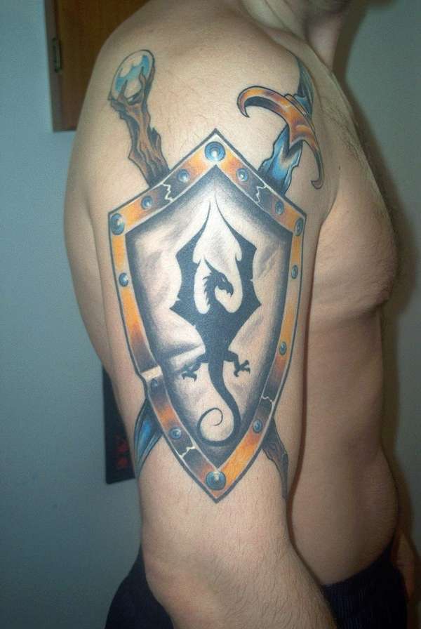 dragon shield tattoo