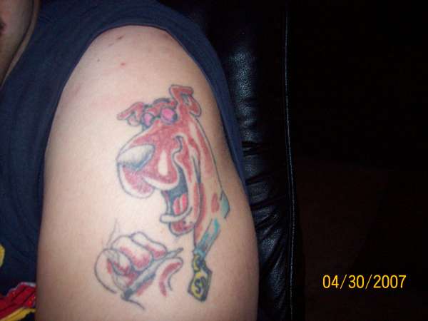 scooby doo because i got high tattoo
