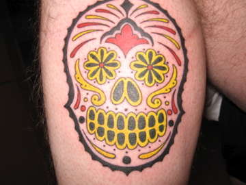 sugar skull tattoo