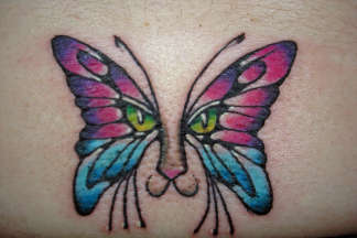 Butterfly/Cat tattoo