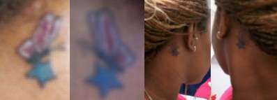 butterfly star tattoo