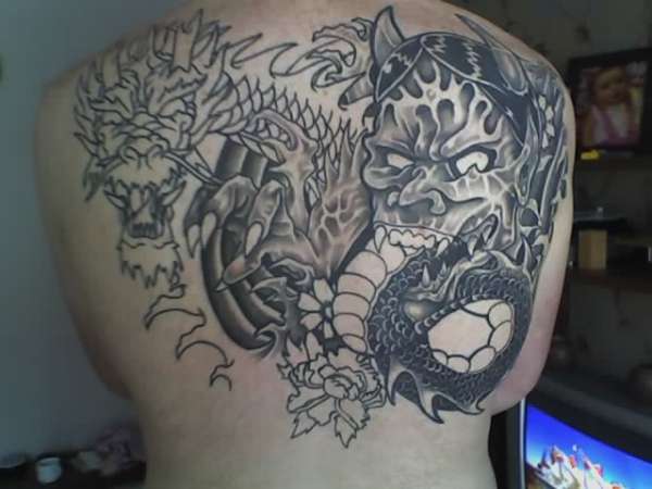 me back not finished yet tattoo