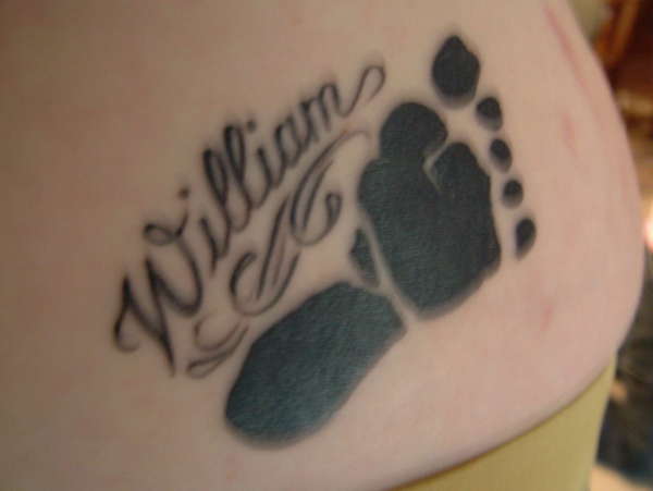 Sons Actual Footprint tattoo