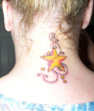 Star With Vine Design tattoo