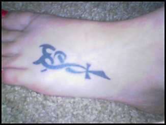 foot tribal tattoo