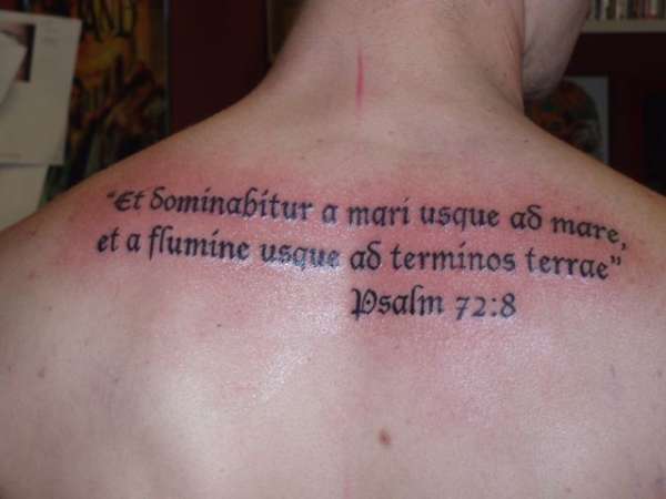 Psalm 72:8 tattoo