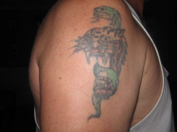tiger/snake tattoo