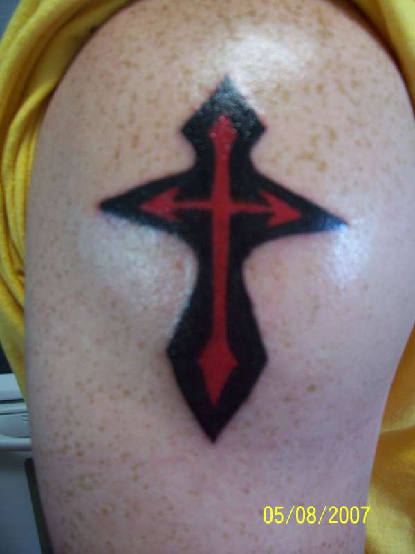 Tribal Cross tattoo