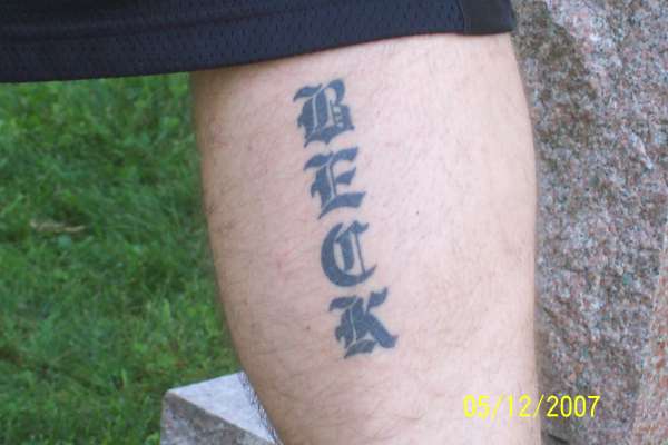 BECK -NICKS TAT tattoo