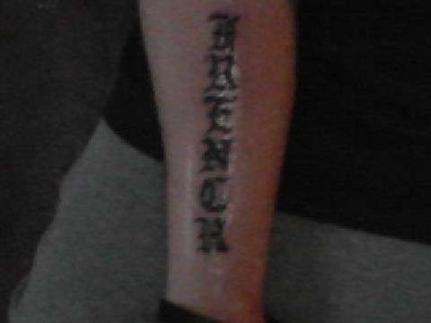 last name tattoo