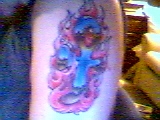 Ankh Flambe tattoo