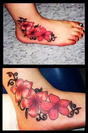 FLOWER FOOT TATTOO BY DESIRE tattoo