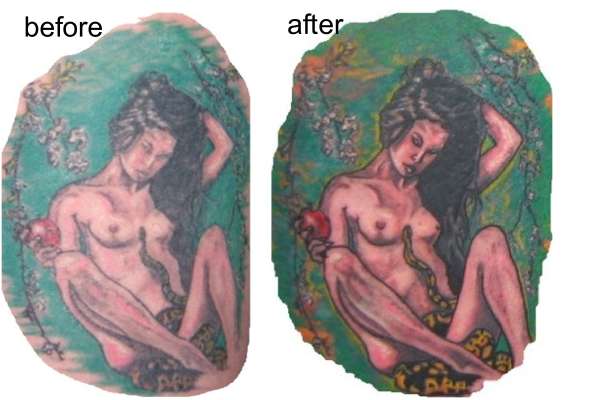 Eve original and rework tattoo