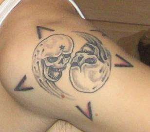 Skull Yin Yang tattoo
