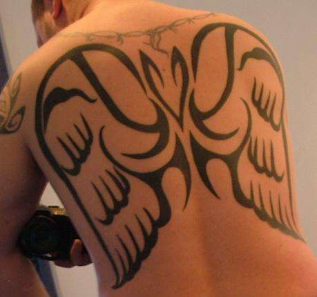 Angel wings tattoo
