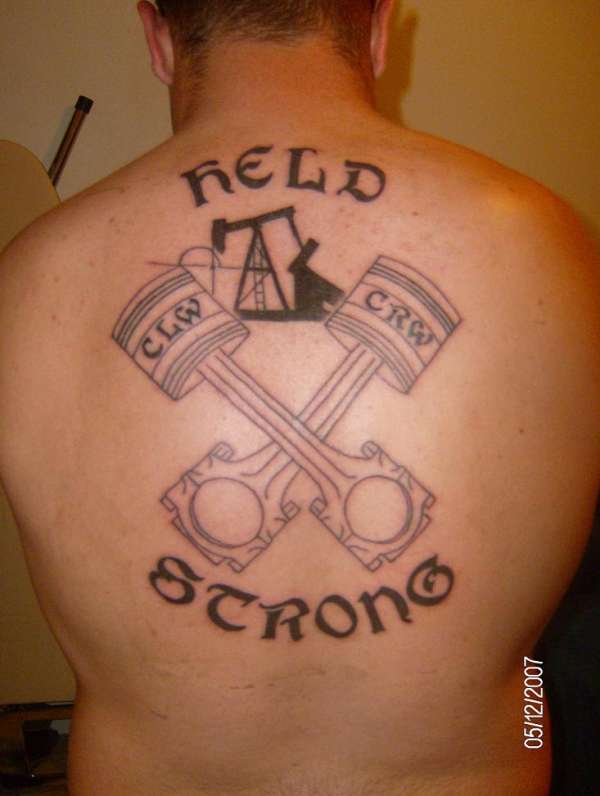 HELD STRONG tattoo