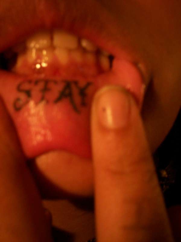 My Lip tattoo