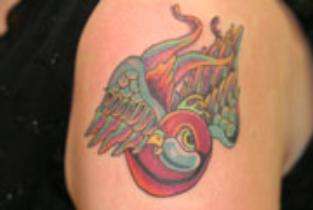 Old School Sparrow tattoo