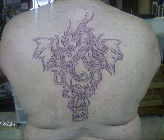 dragon on my back tattoo