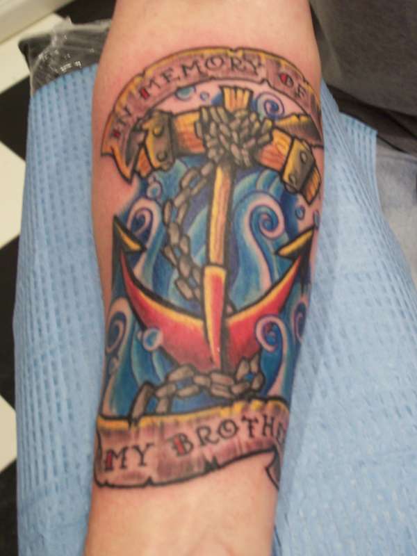 Anchor memorial tattoo