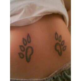 paw prints tattoo