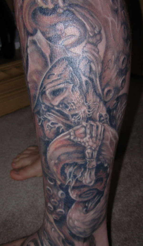 Close up Pirate tattoo