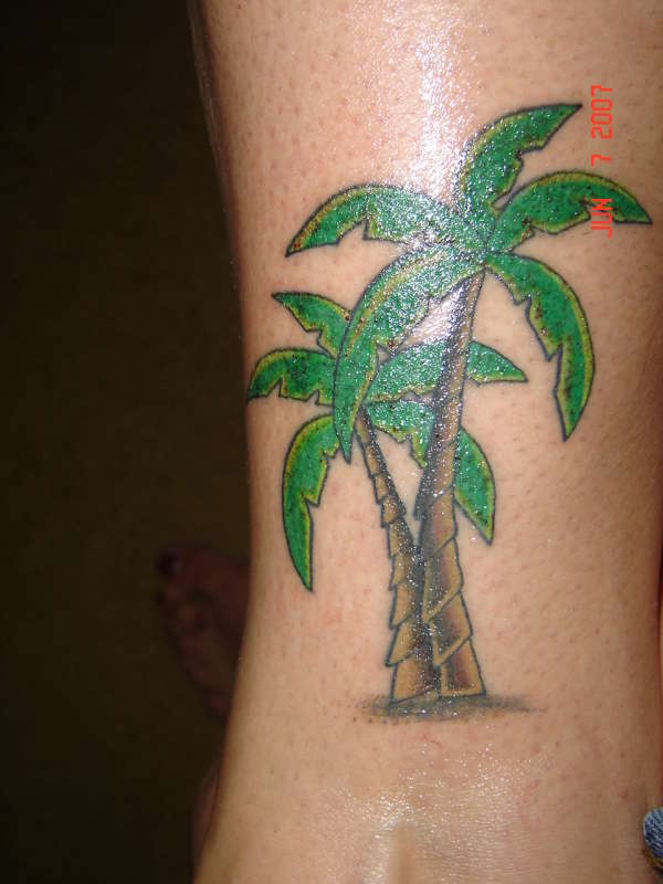 palm trees tattoo
